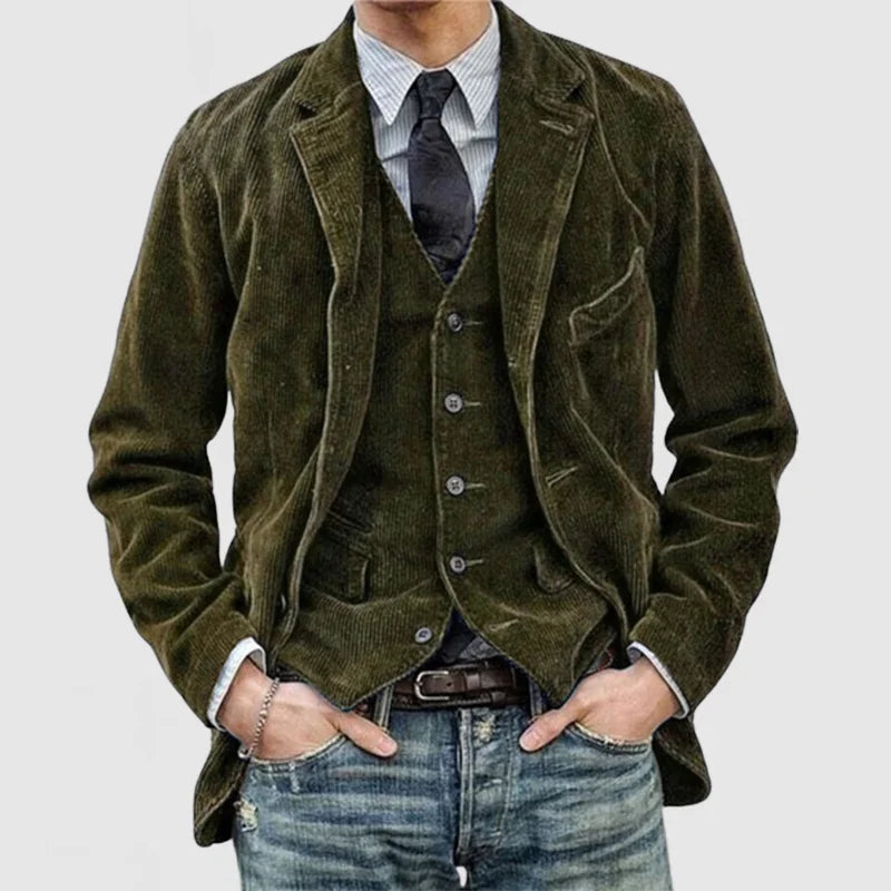 Vintage corduroy blazer and waistcoat